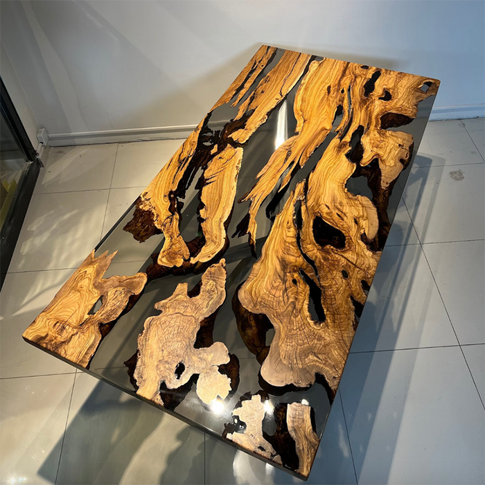 Custom Olive Epoxy Table price difference $400 for Angie
