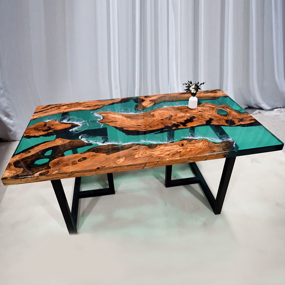 Wood Epoxy Table in San Diego