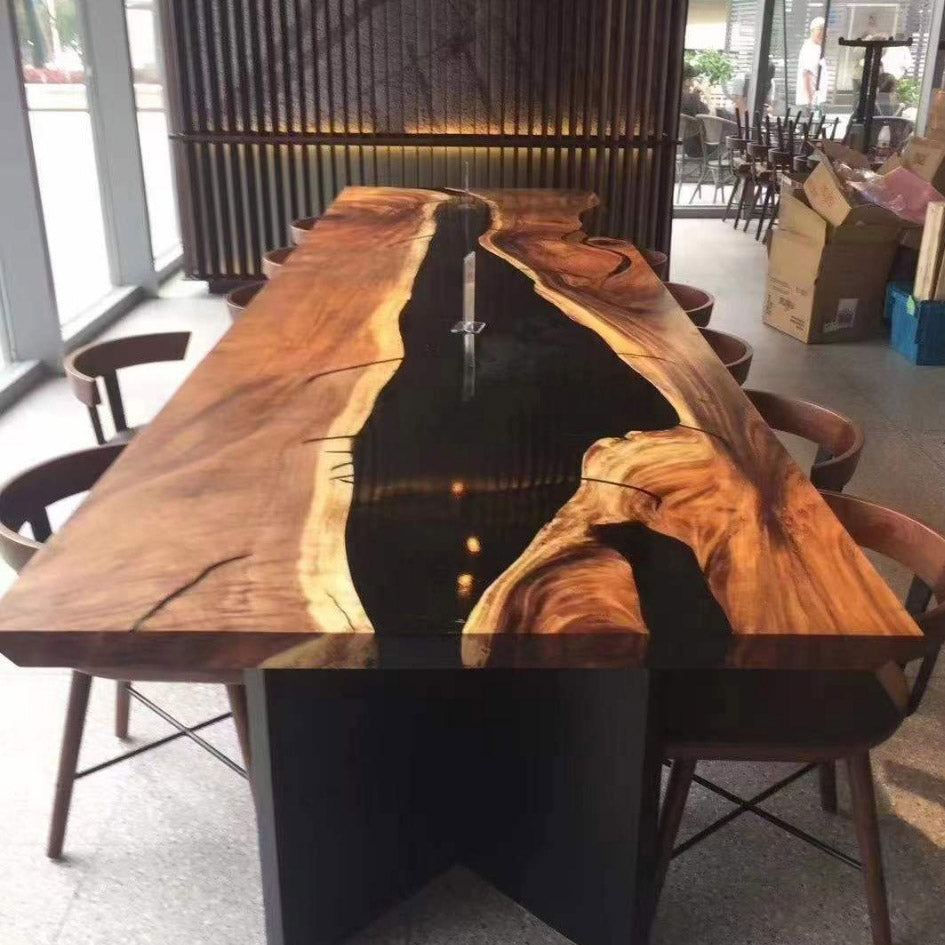 Custom Ash Epoxy Table balance  $1406.69 for Helen