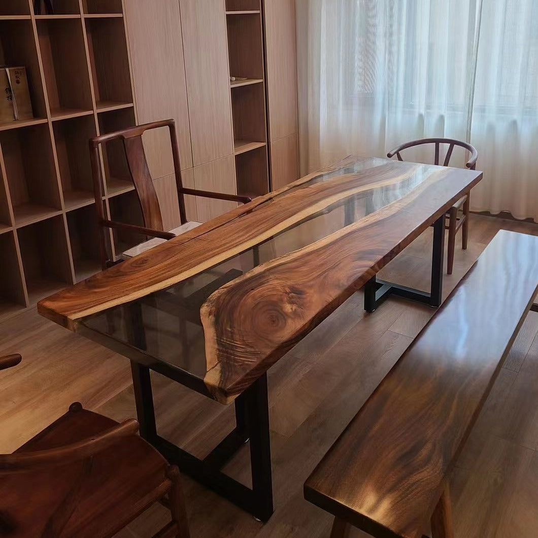 Walnut Epoxy Table in Chicago