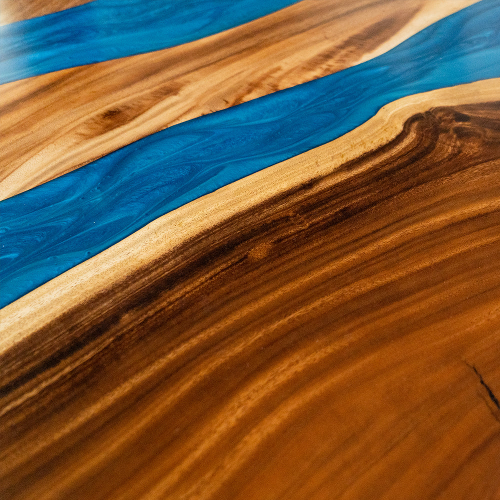 Custom Wood Epoxy Round Table River Coffee Table RT06
