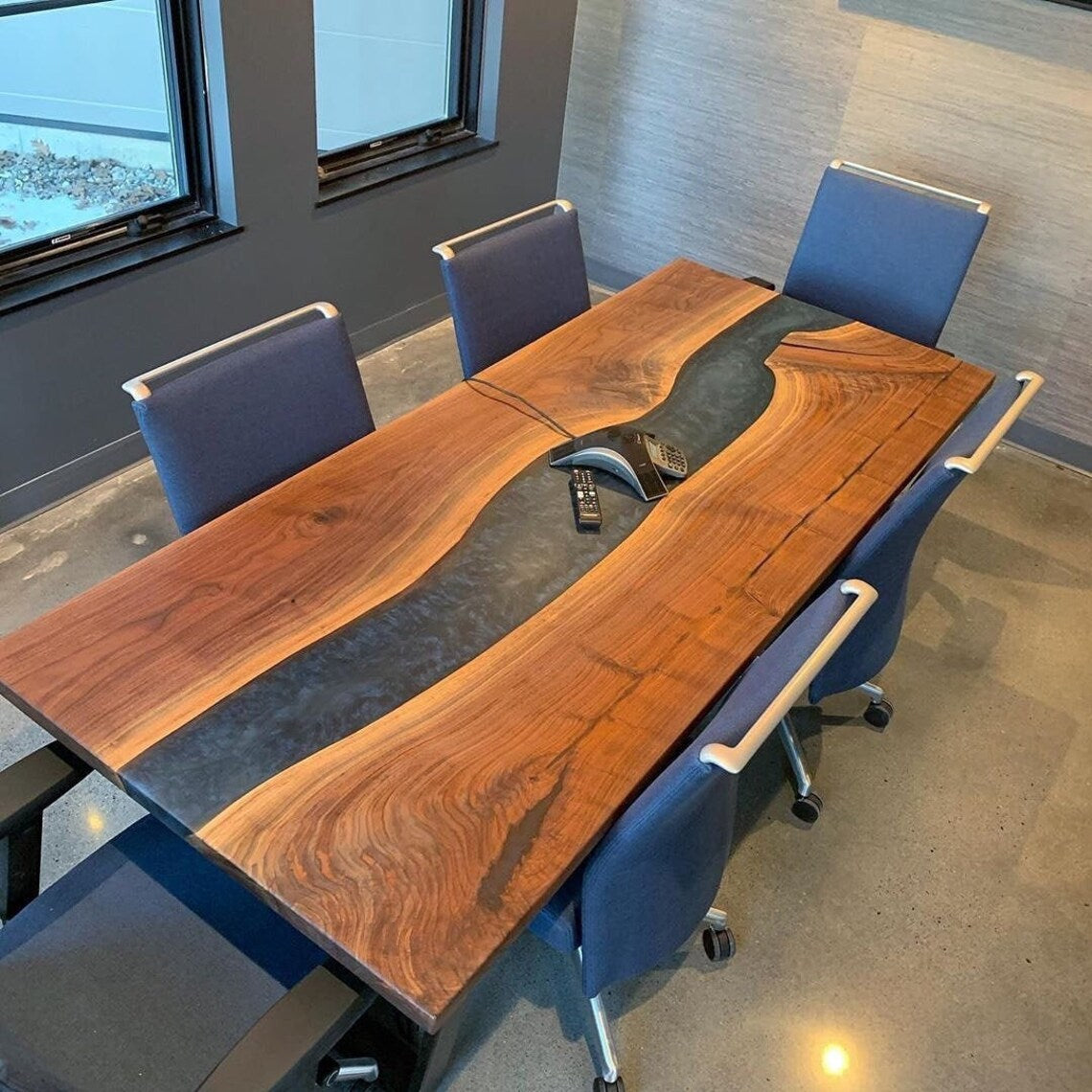 Custom-Zebrawood-Epoxy-Conference-Table-Tops-KCT34 in Dallas