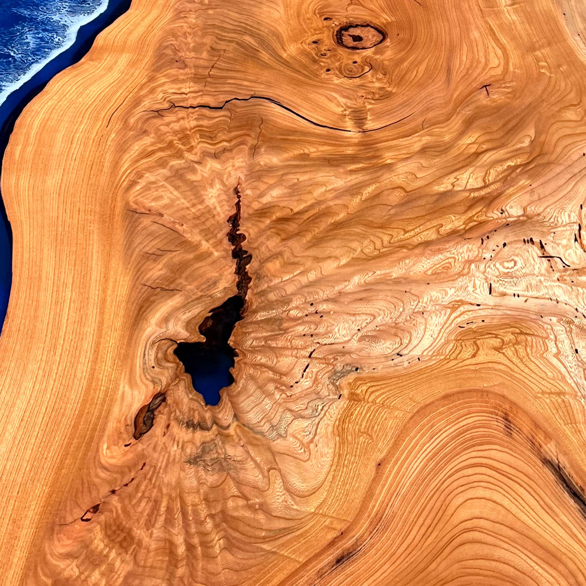 Custom Premium Beech Sea Epoxy River Table in Austin