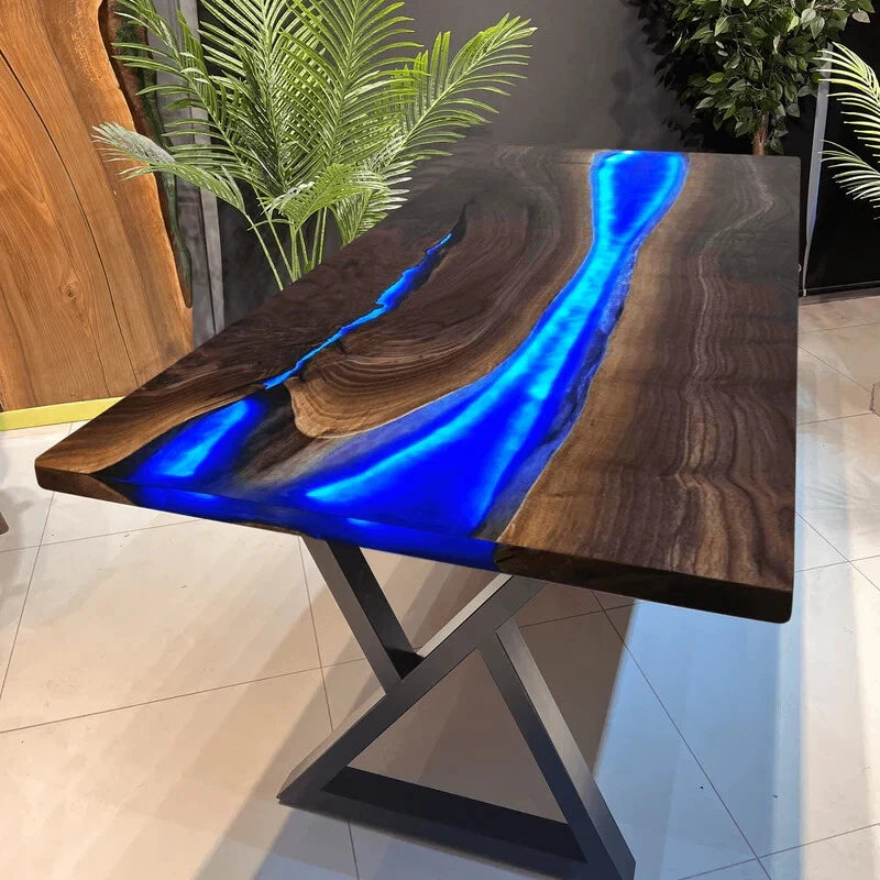 Wood Epoxy Table in Charleston