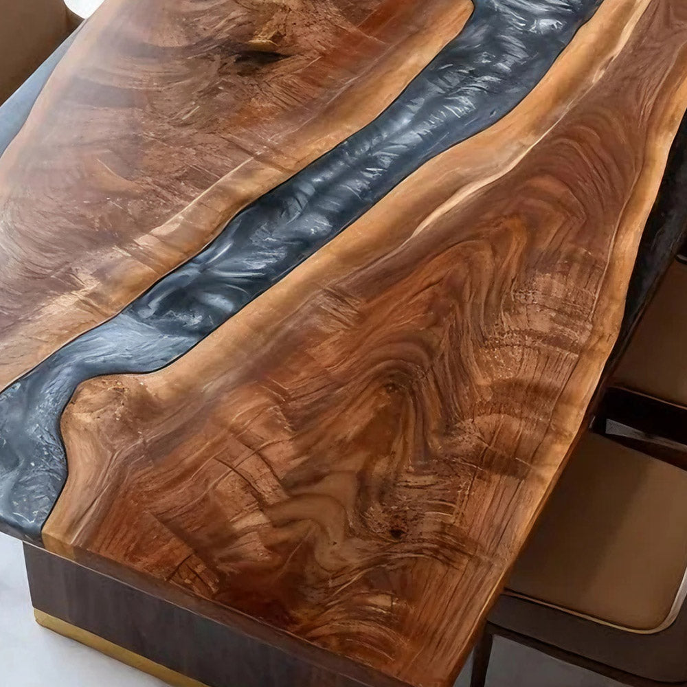 Black Walnut Black Gray Conference Epoxy Table_in_Manhattan