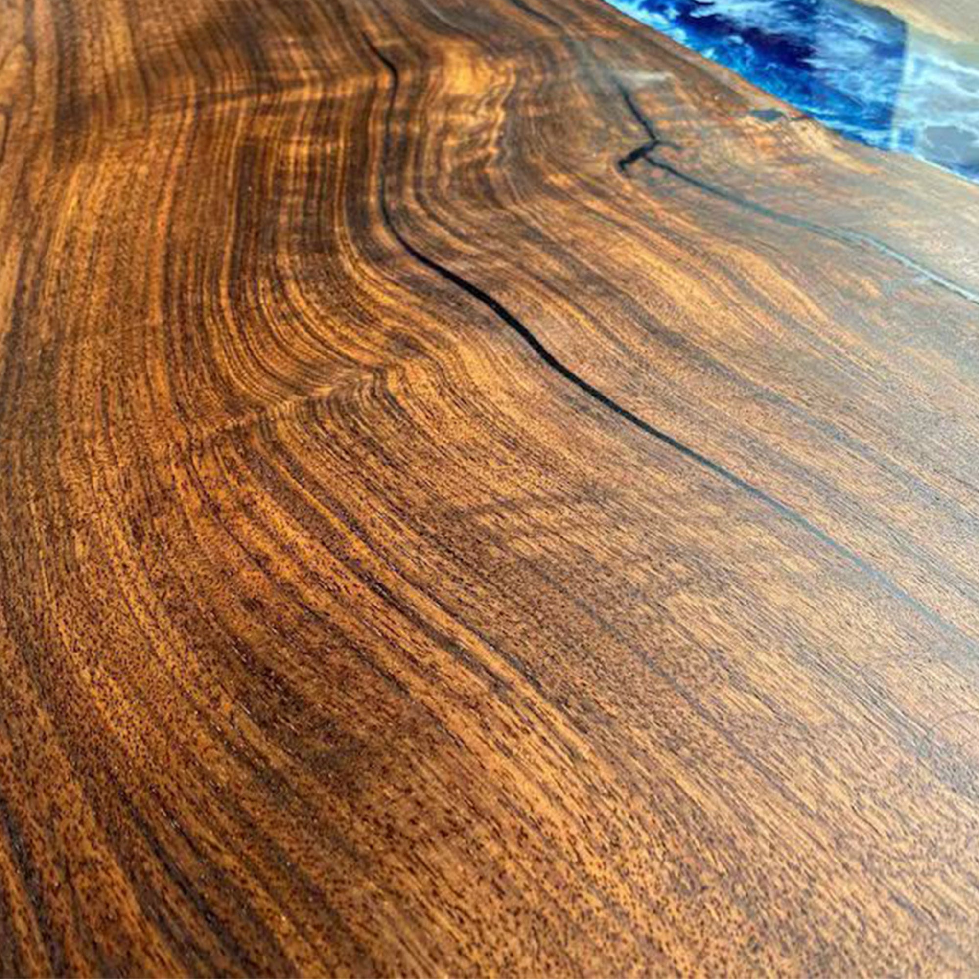 Custom River Blue Wave Resin Epoxy Table  in Florida