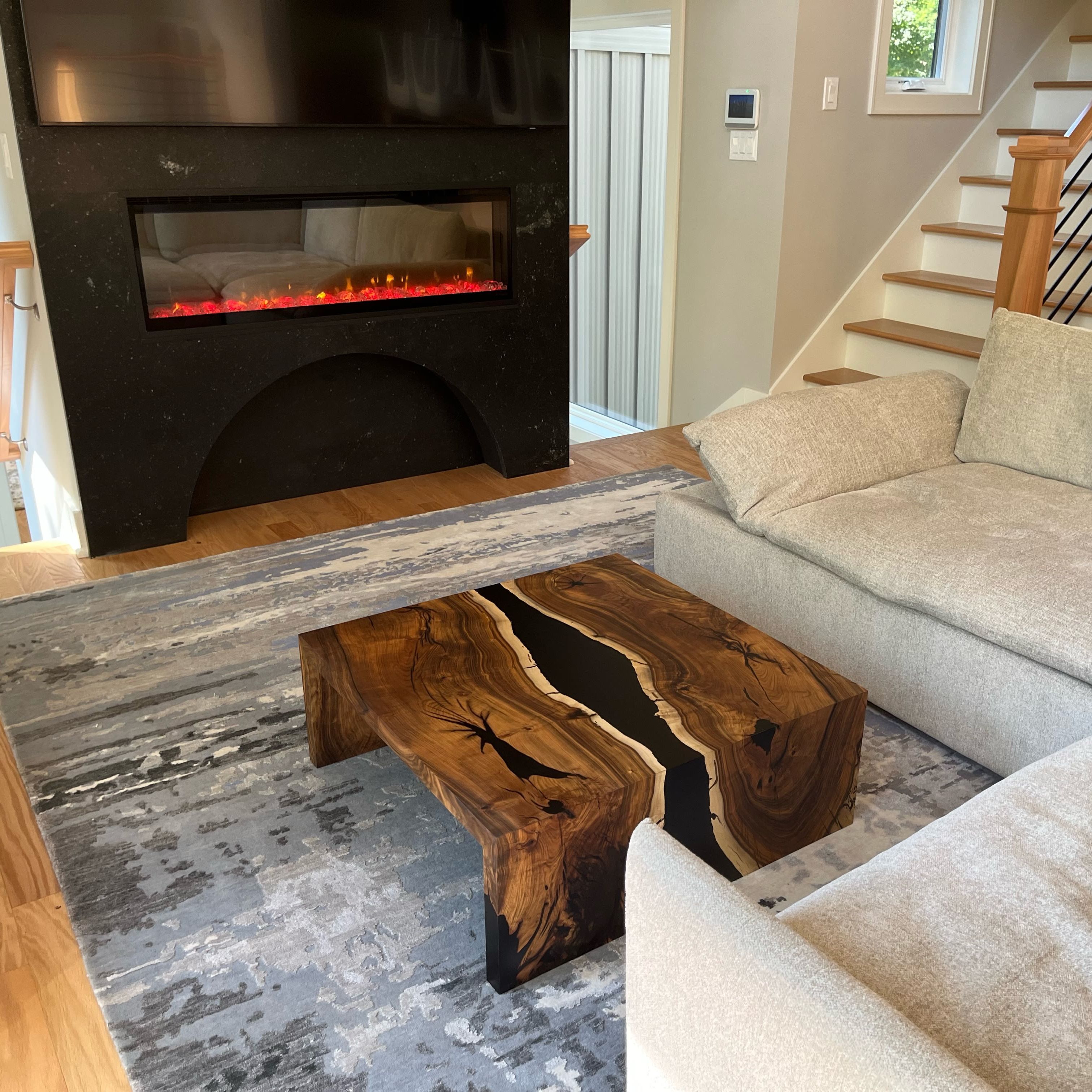 Custom Waterfall Epoxy Table