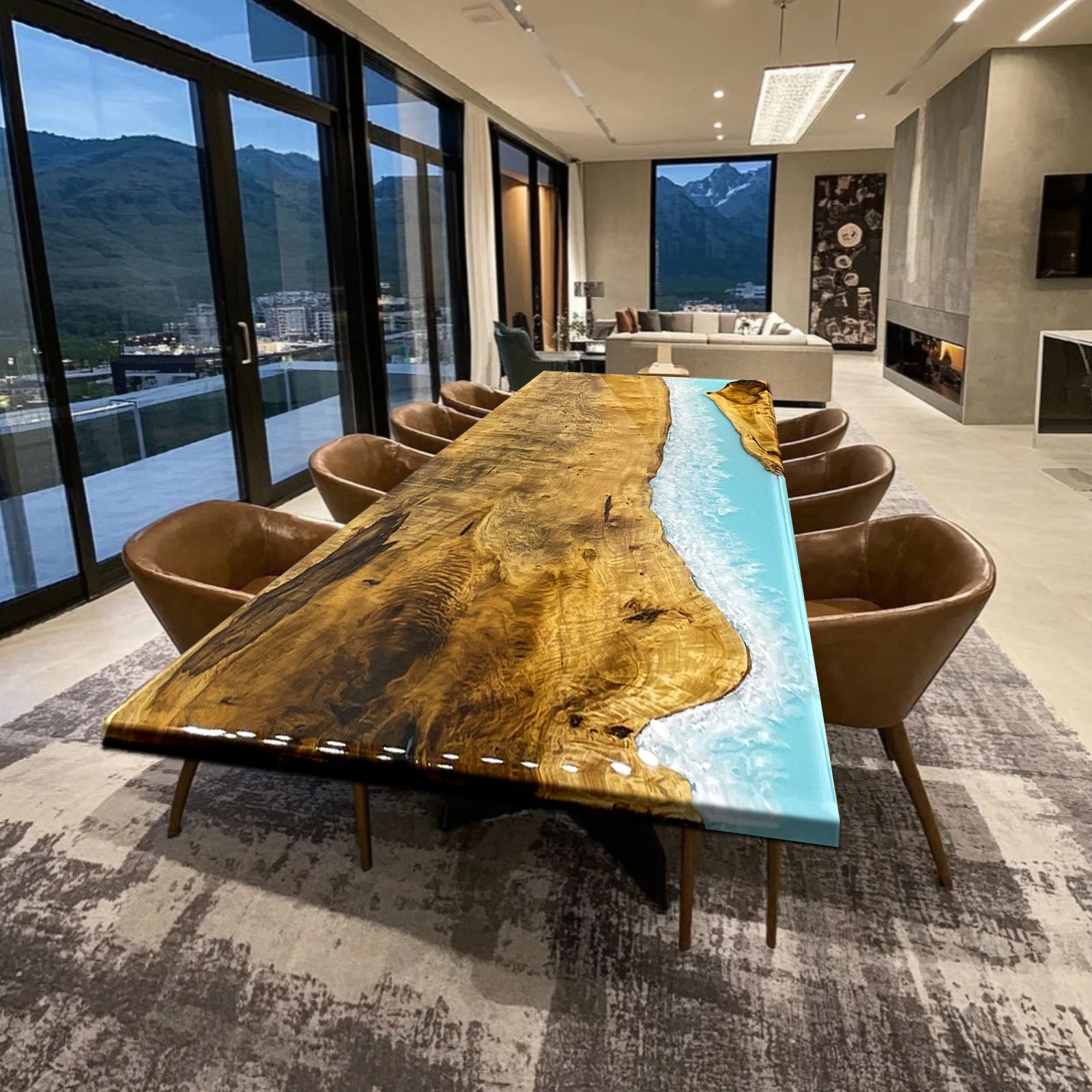 Wood Epoxy Table - Kazanahome