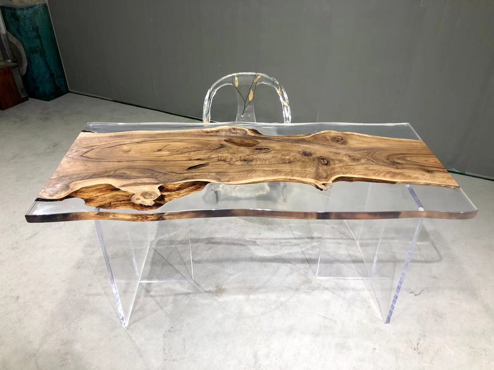 Live Edge Walnut Epoxy Table  in New York