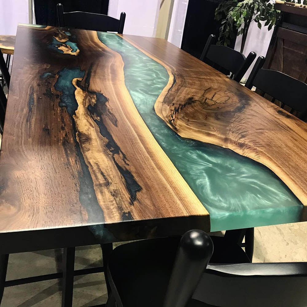 KAZANAHOME Custom Epoxy Resin Table CT6