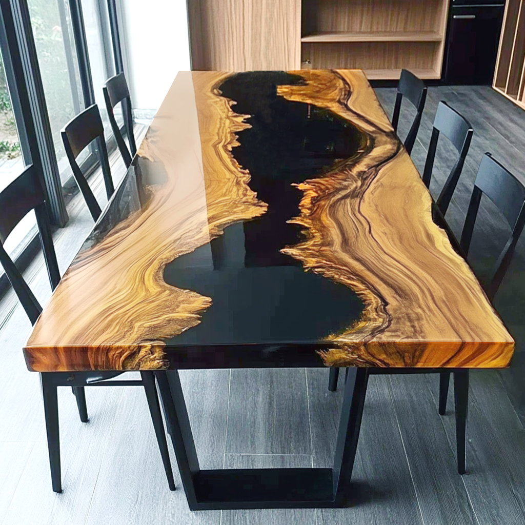 Olive Wood Resin Epoxy Tables - Kazanahome in San Francisco
