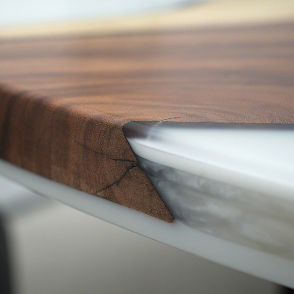 Custom Walnut Epoxy Round Table