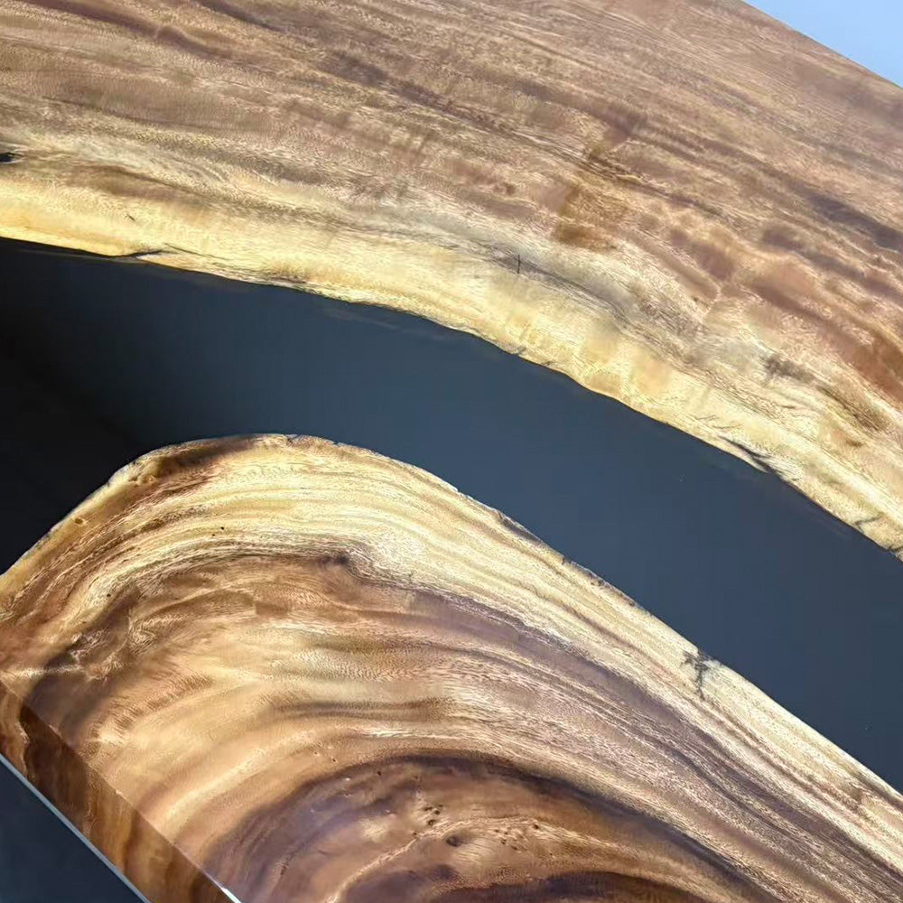 Walnut Black Resin Epoxy Table in Texas