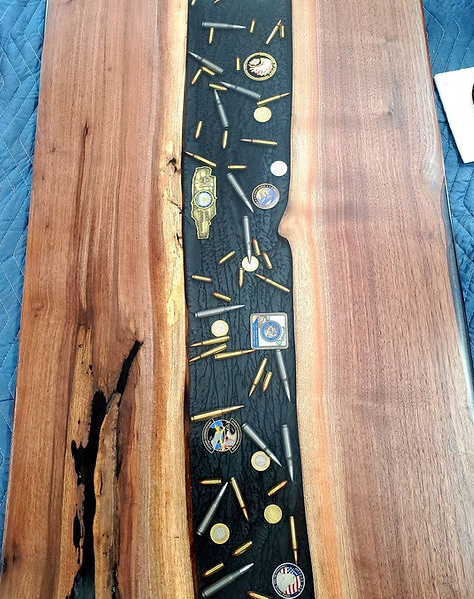 Custom Walnut Epoxy Table for VANESSA
