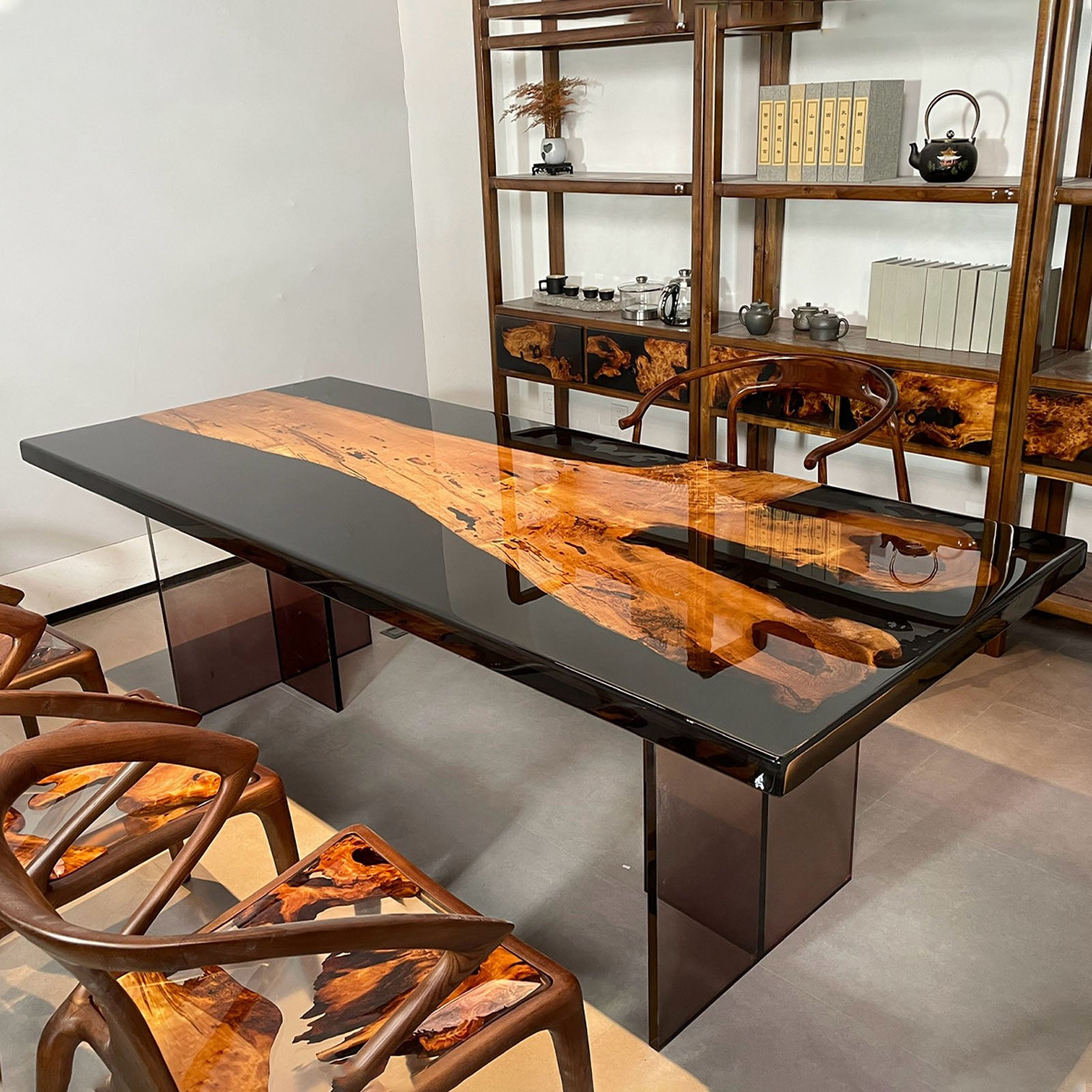 Golden Camphor Epoxy Dining Tabletop