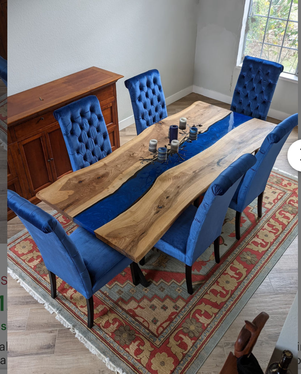 Custom Olive Epoxy River Table For Rosie