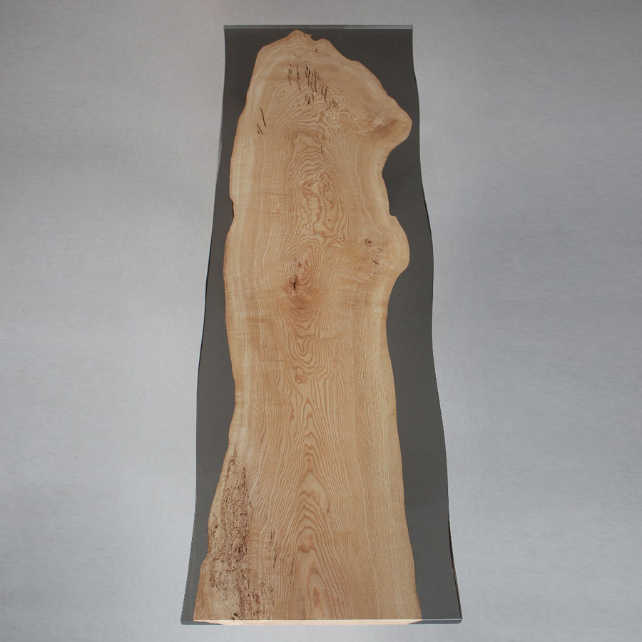 KAZANA Ash Wood Epoxy Live Edge Table Resin Dining Table