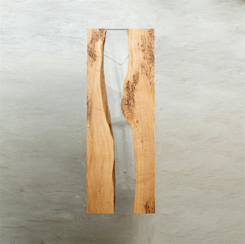 Wood Transparent Epoxy Resin River Table - Kazanahome