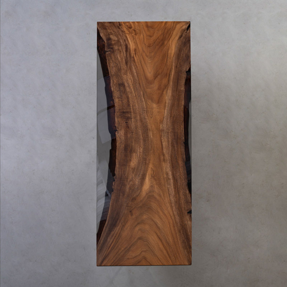 KAZANA Black Walnut Wood and Epoxy Table Table