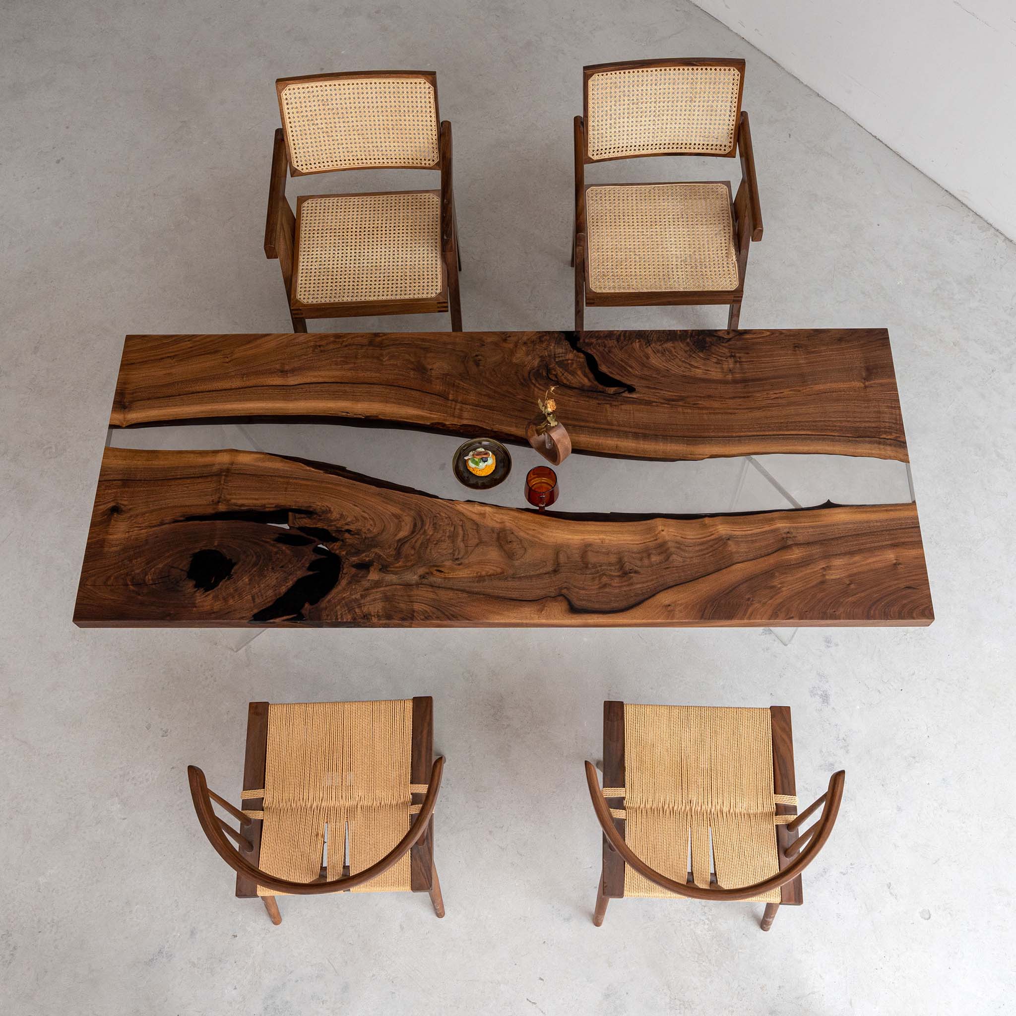 Wood Epoxy River Dining Table - Kazanahome