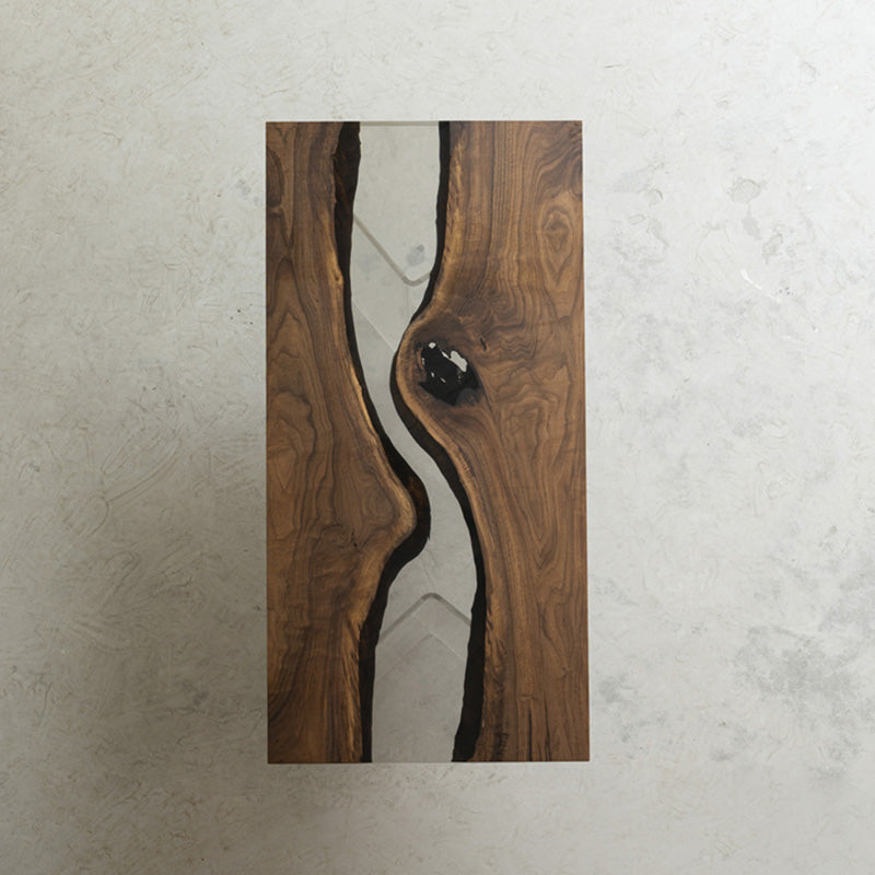 Black Walnut Wood Table with Epoxy River - Kazanahome