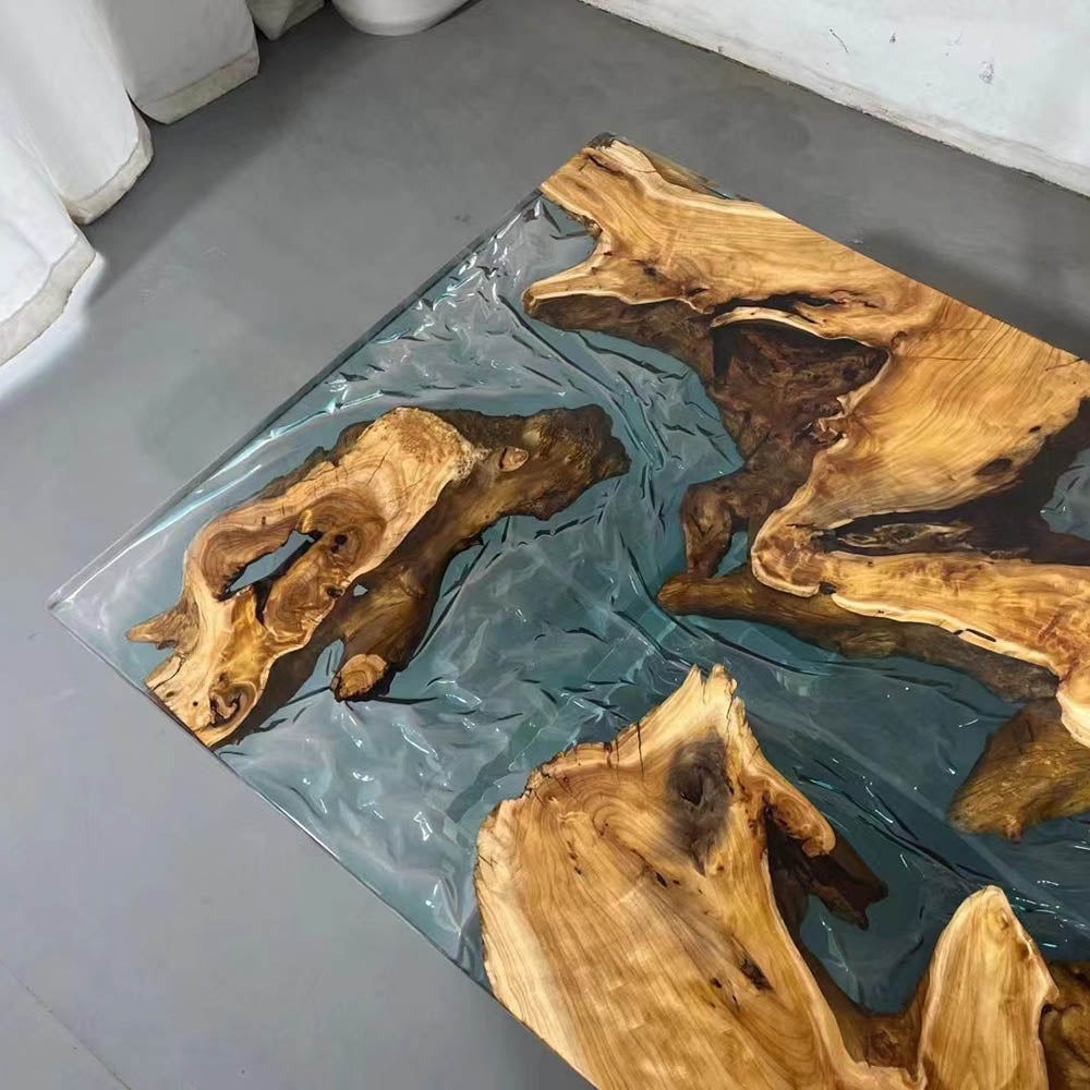 Wood Epoxy Resin Dining Table - Kazanahome