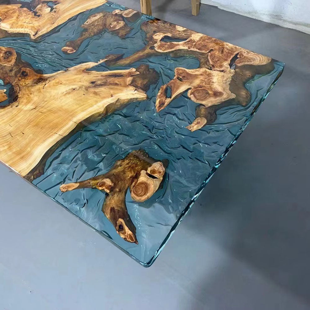Handmade Epoxy Resin Wooden Table - Kazanahome