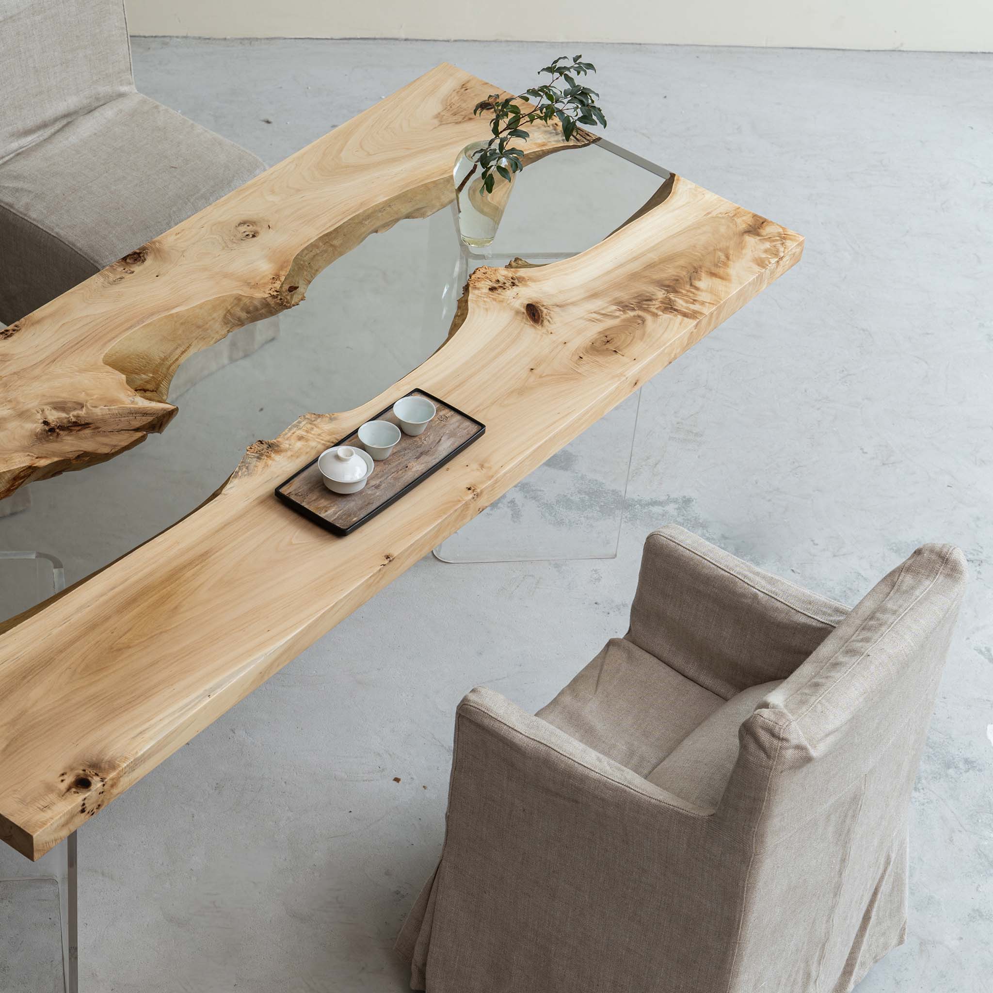 Wood Epoxy Resin Table - Kazanahome
