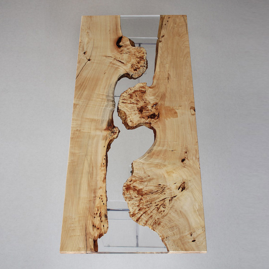 KAZANA Poplar Epoxy Table River Live Edge Dining Table