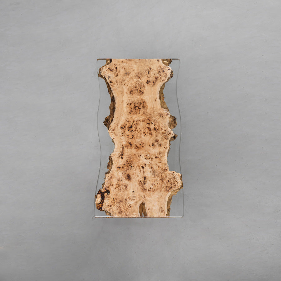 Poplar Wood Epoxy Resin Live Edge Table  -Kazanahome