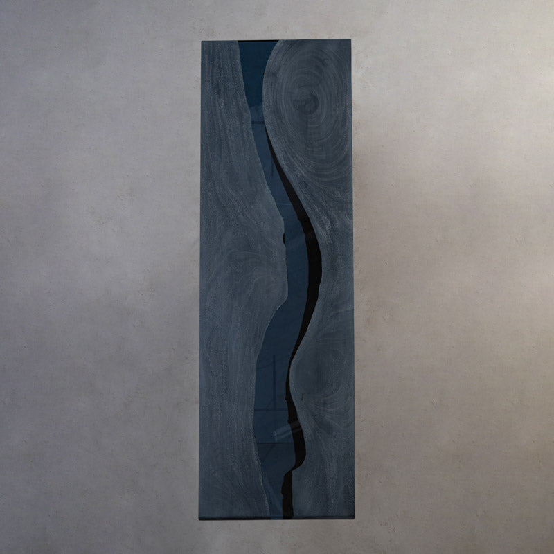 KAZANAHOME Walnut Wood Epoxy River Table