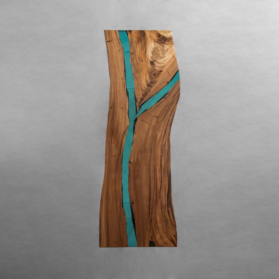 KAZANA Walnut Live Edge Epoxy River Table