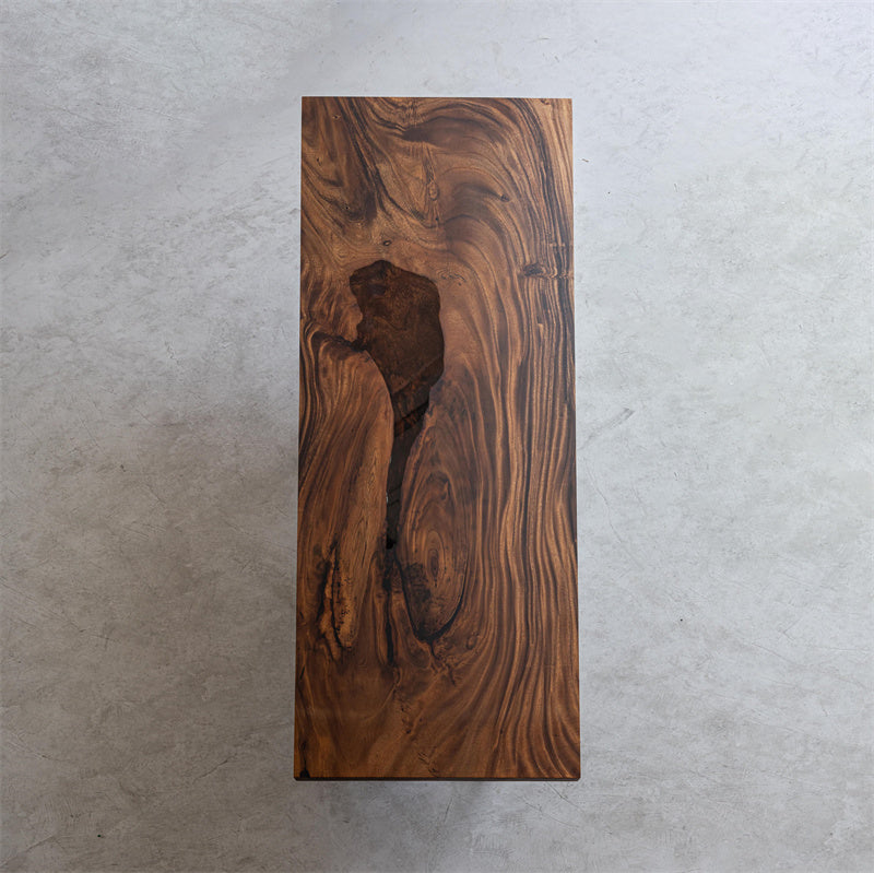 KAZANA Walnut Wood Epoxy Dining Table 32.5"W 92.5"L