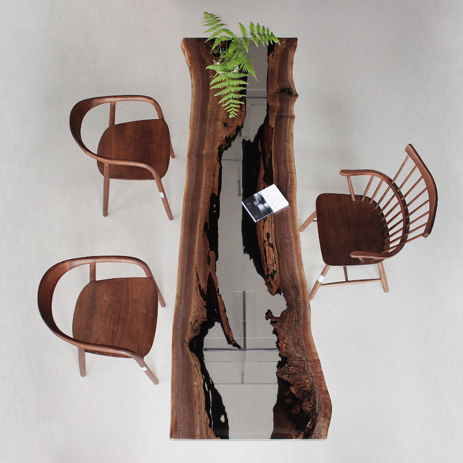 Custom Black Walnut Epoxy River Table For Alfred
