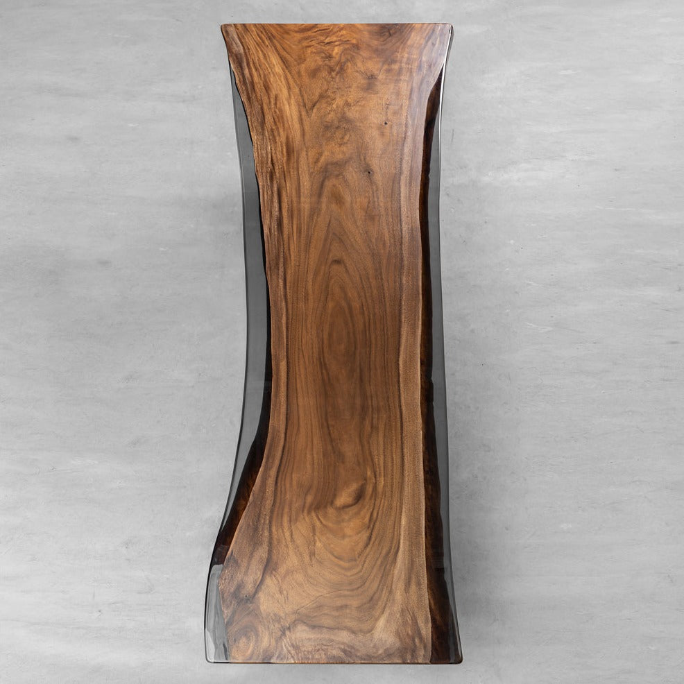 Live Edge Walnut Wood Epoxy Dining Table- Kazanahome