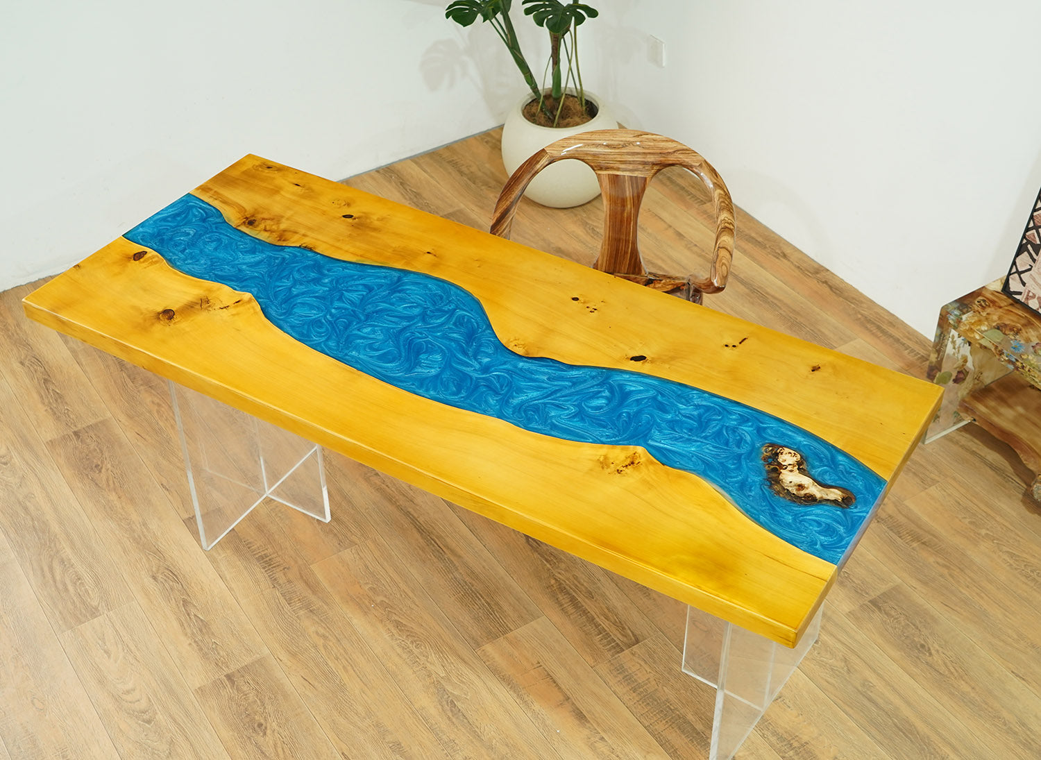 KAZANAHOME-poplar-epoxy-resin-river-table-1 in New York