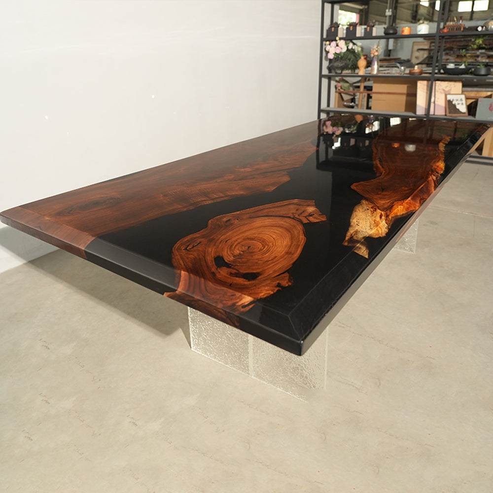Black Walnut Black River Resin Epoxy Table 
