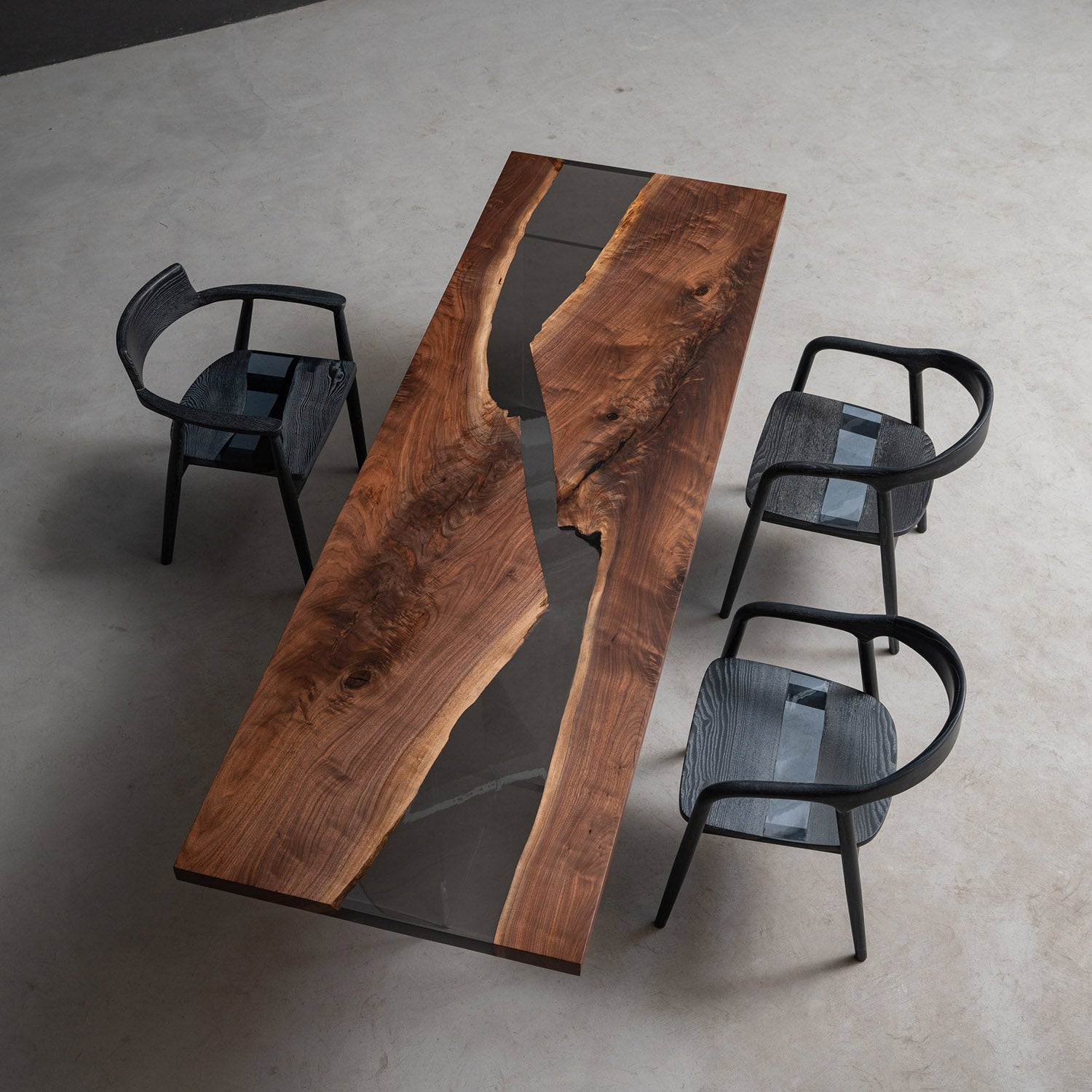 Walnut Epoxy River Tabletops - KAZANA HOME