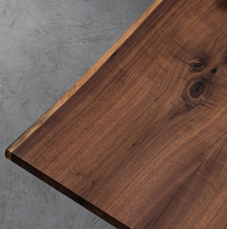 KAZANAHOME Black Walnut Minimalist Wood Tables