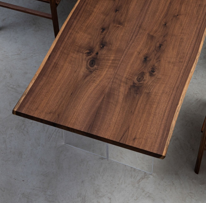 Black Walnut Minimalist Solid Wood Table KAZANAHOME Customize