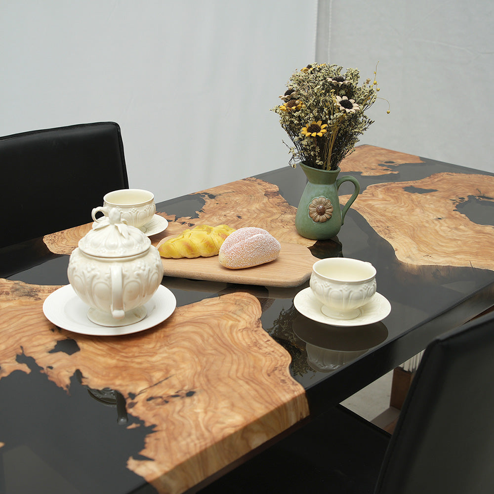 Custom Olive Epoxy Table Dining Table CT16