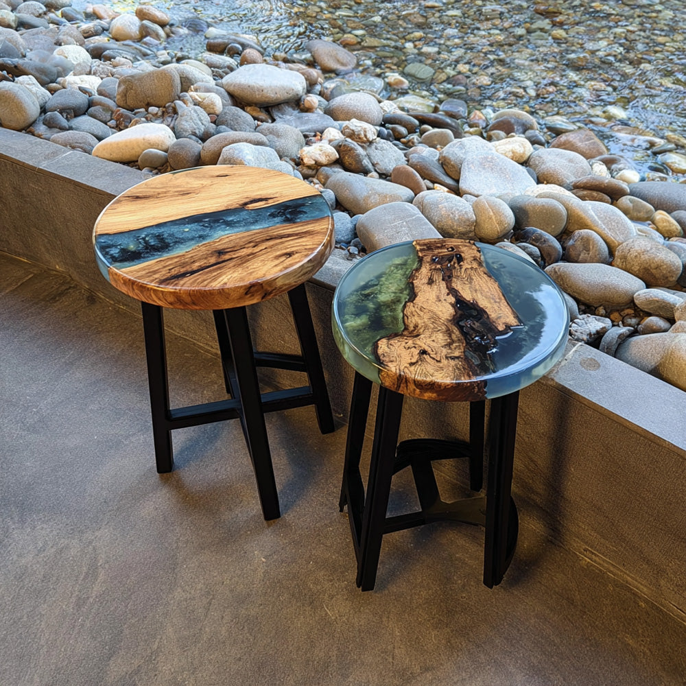 Round Poplar Epoxy Chairs&Stools KEC14