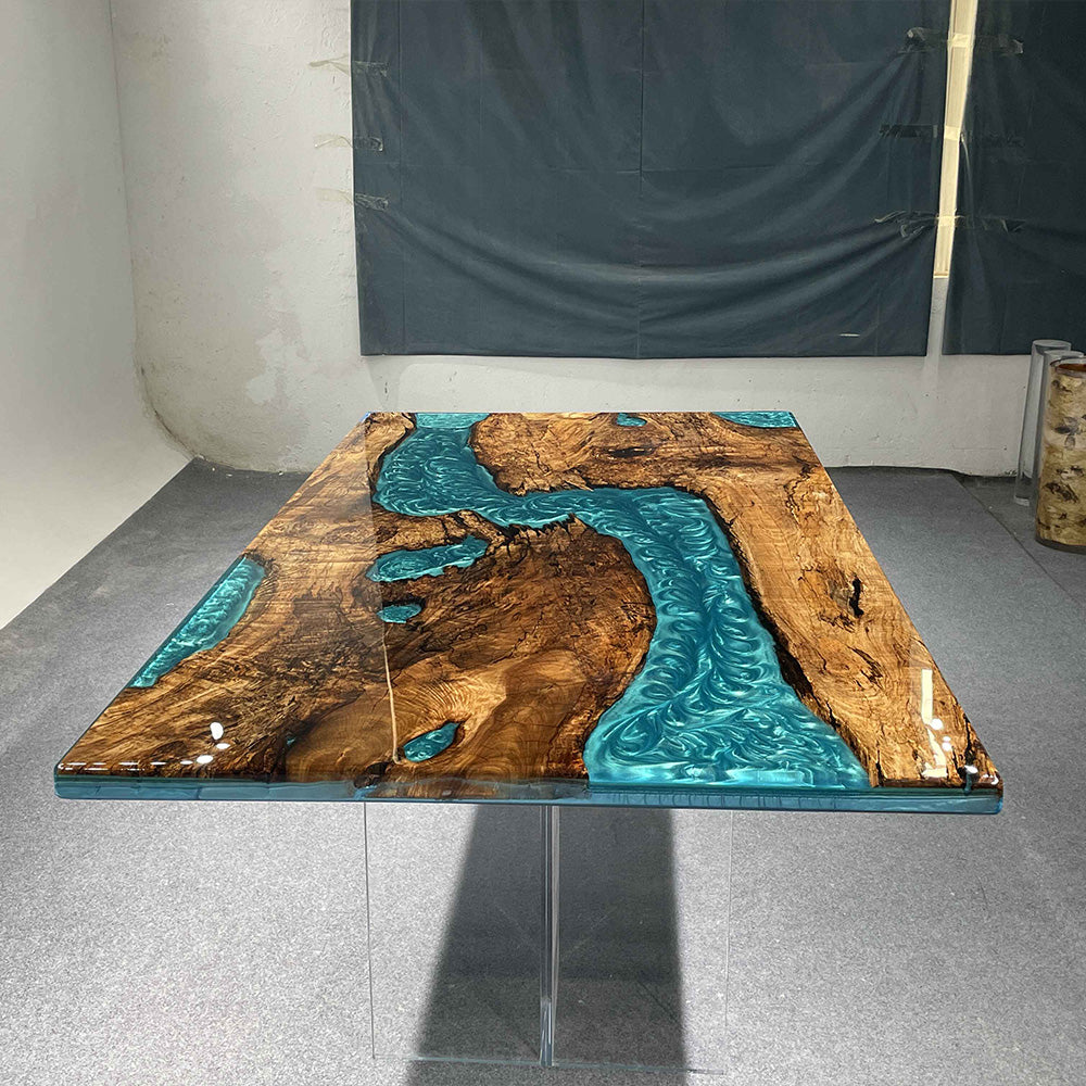 Golden Camphor Epoxy Dining Tables Kazanahome