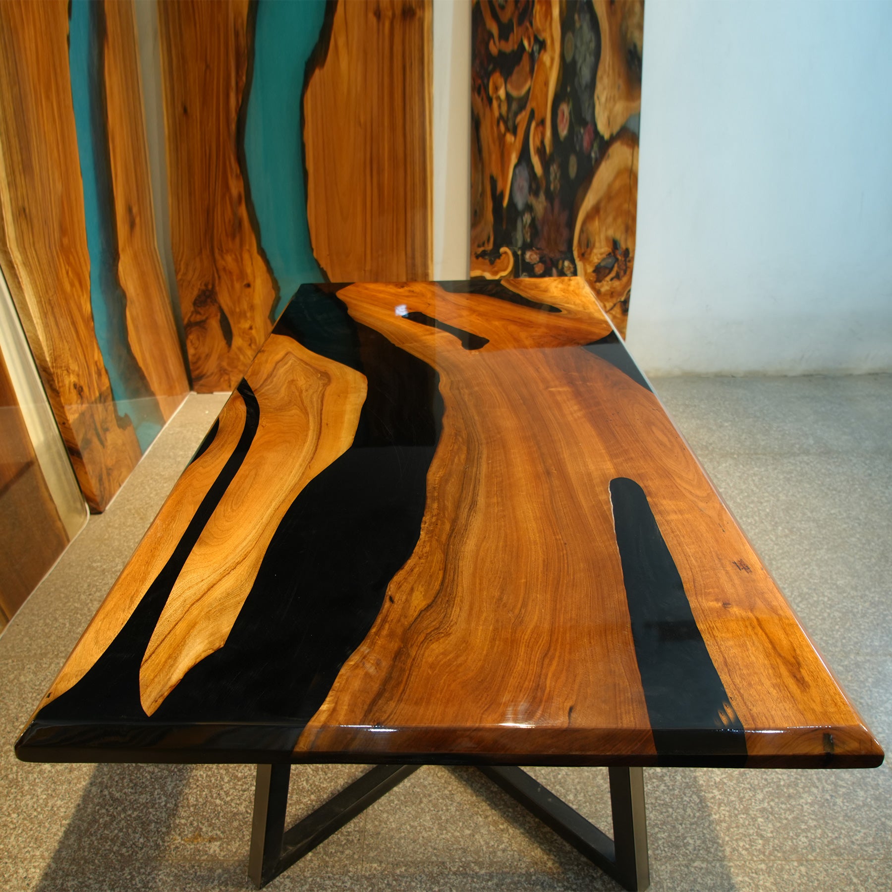 Black Walnut Epoxy Table - Kazanahome