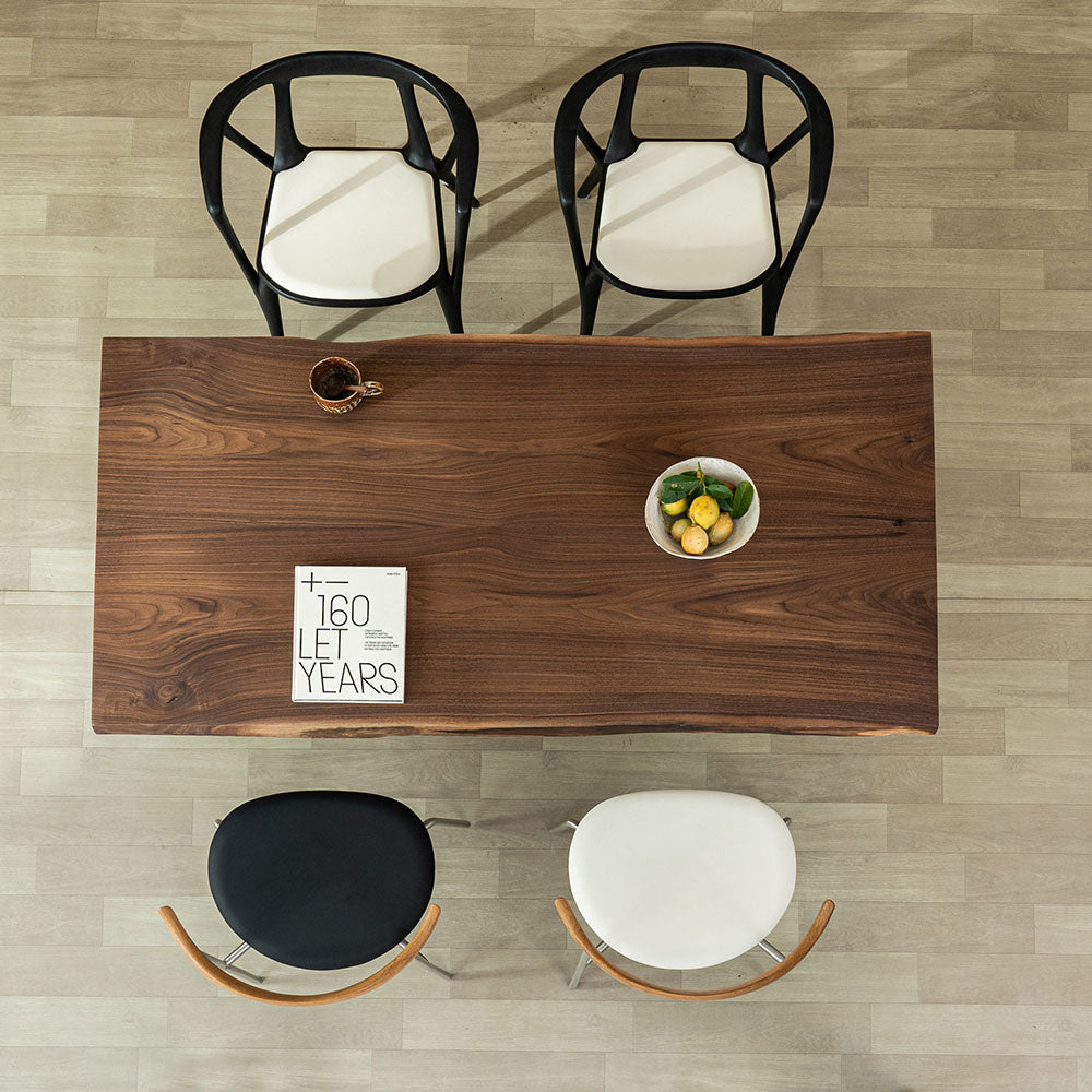 Modern Natural Black Walnut Wood Dining Table kazanahome