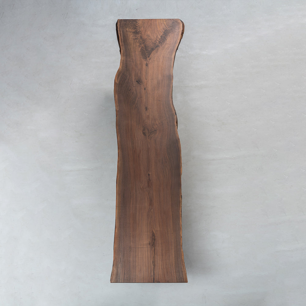 KAZANAHOME Live Edge Black Walnut Solid Wood Slab Table 