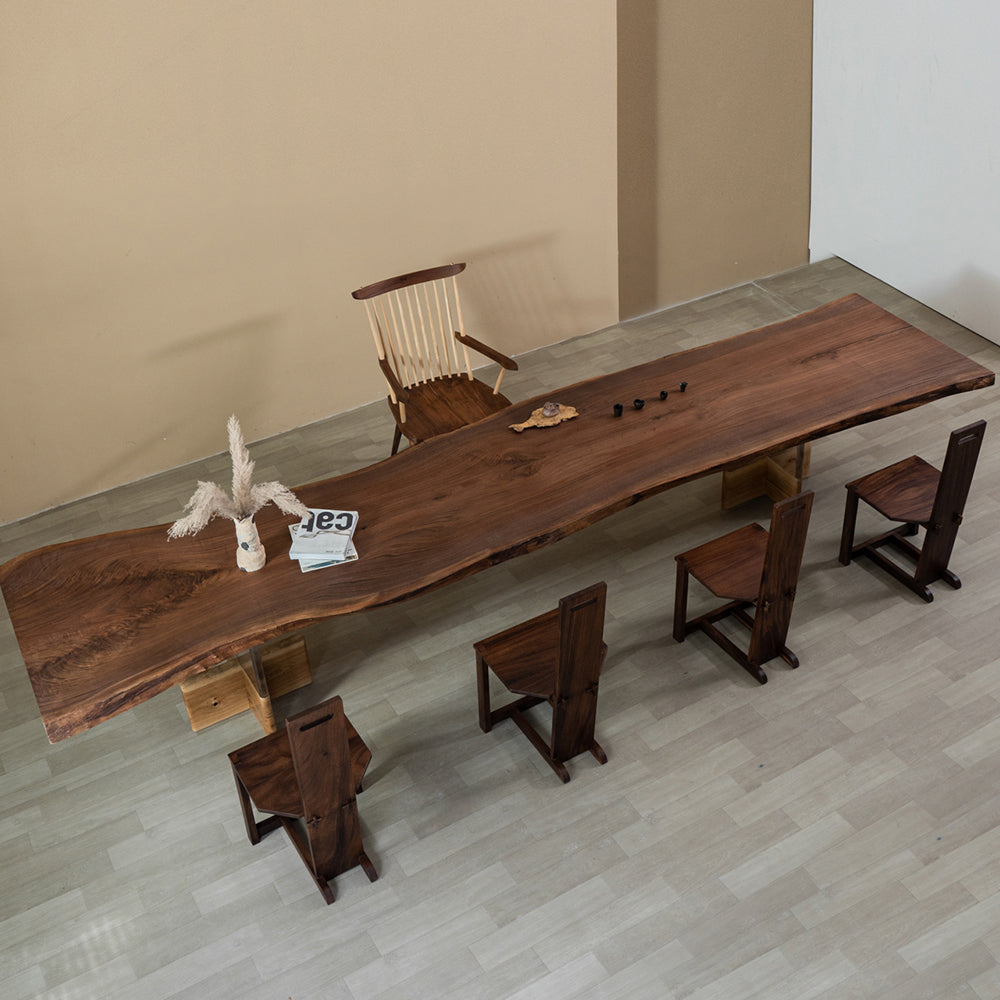 Black Walnut Solid Wood Slab Table