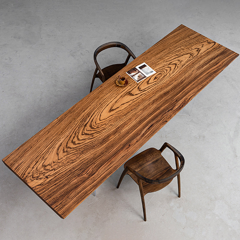 KAZANAHOME Solid Wood Dining Ebony Table