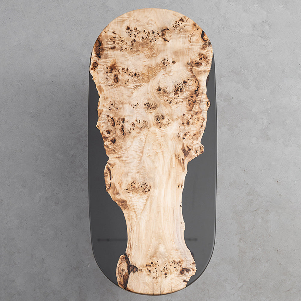 KAZANAHOME Poplar Slab Epoxy Resin Table 