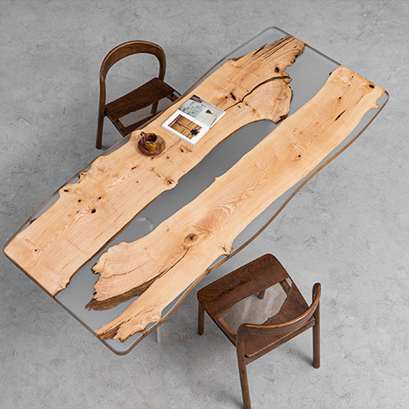 KAZANAHOME Poplar Dining Epoxy Table